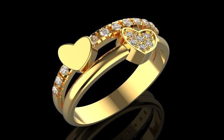 heart ring 3D print model_5