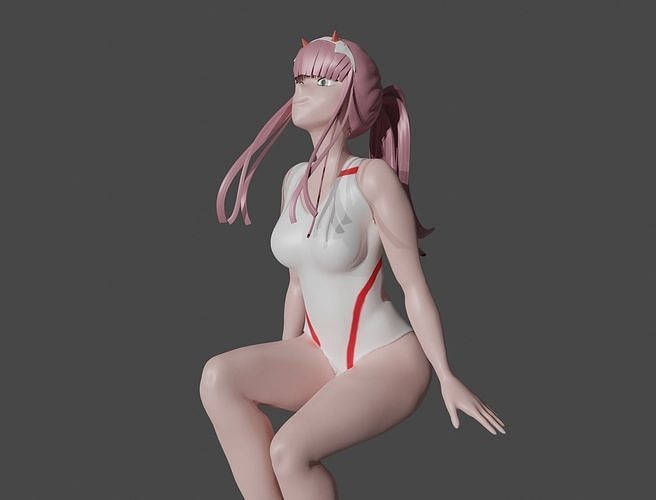 Zero Two 3D Model CUT 3D print model