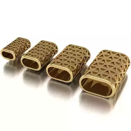 CHARMS three gold cylinders