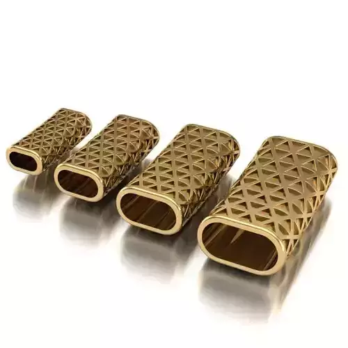 CHARMS three gold plated bars