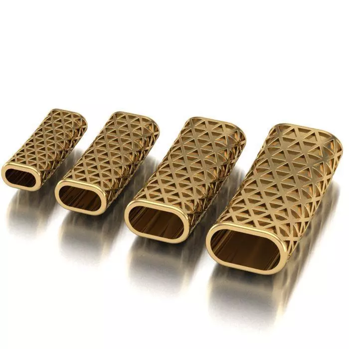 CHARMS three gold plated bracelets 3D print model_0