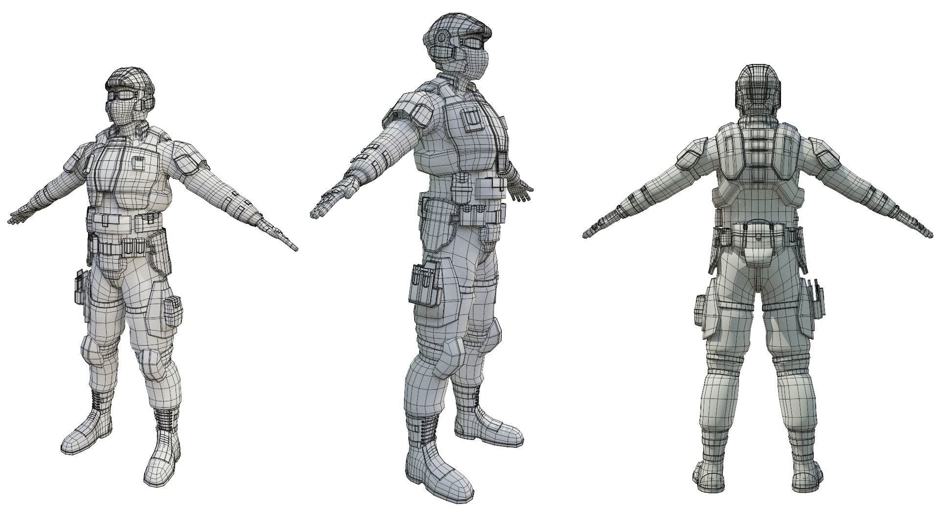 Halo Marine Soldier 3D model_12