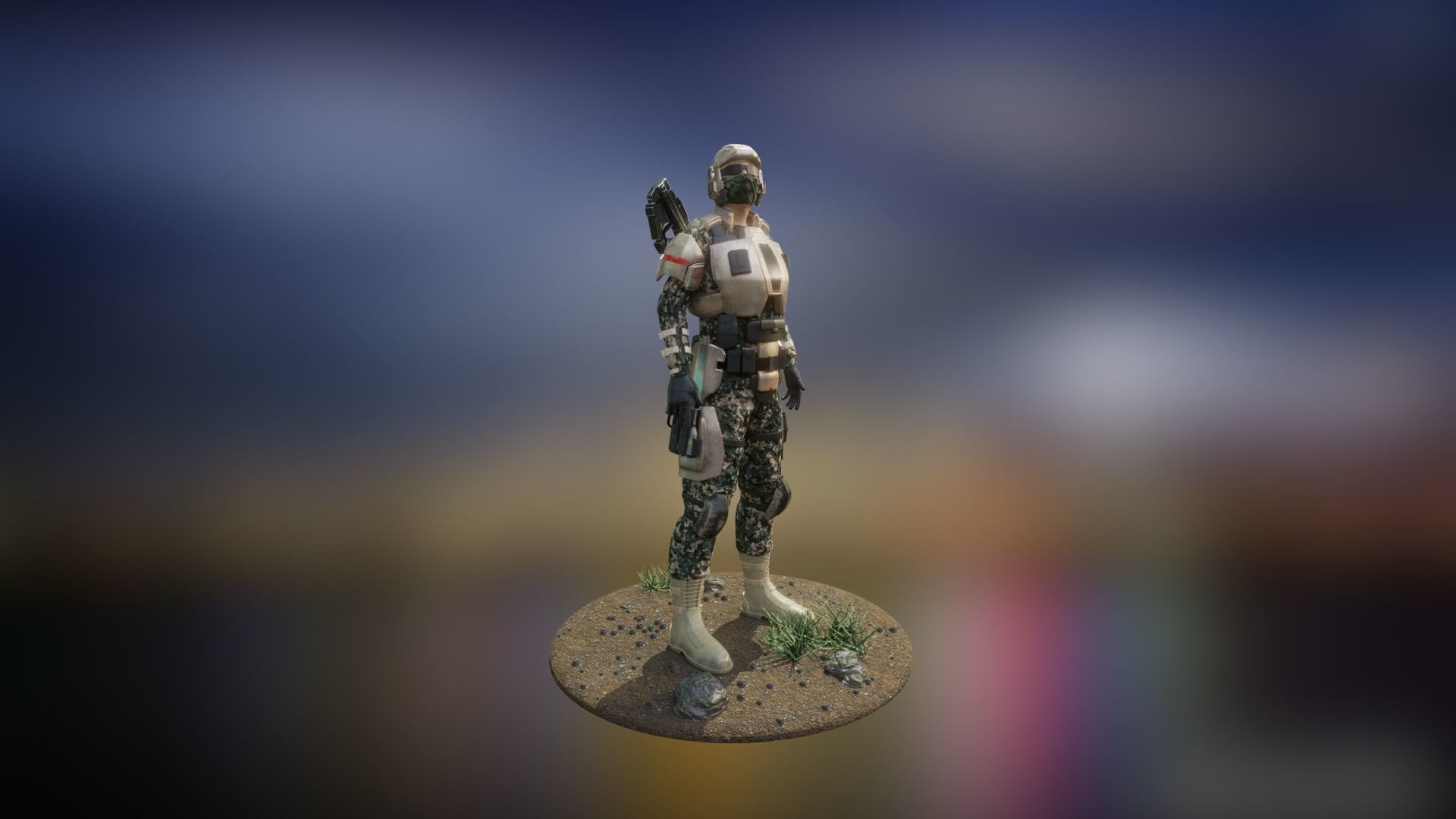 Halo Marine Soldier 3D model_4