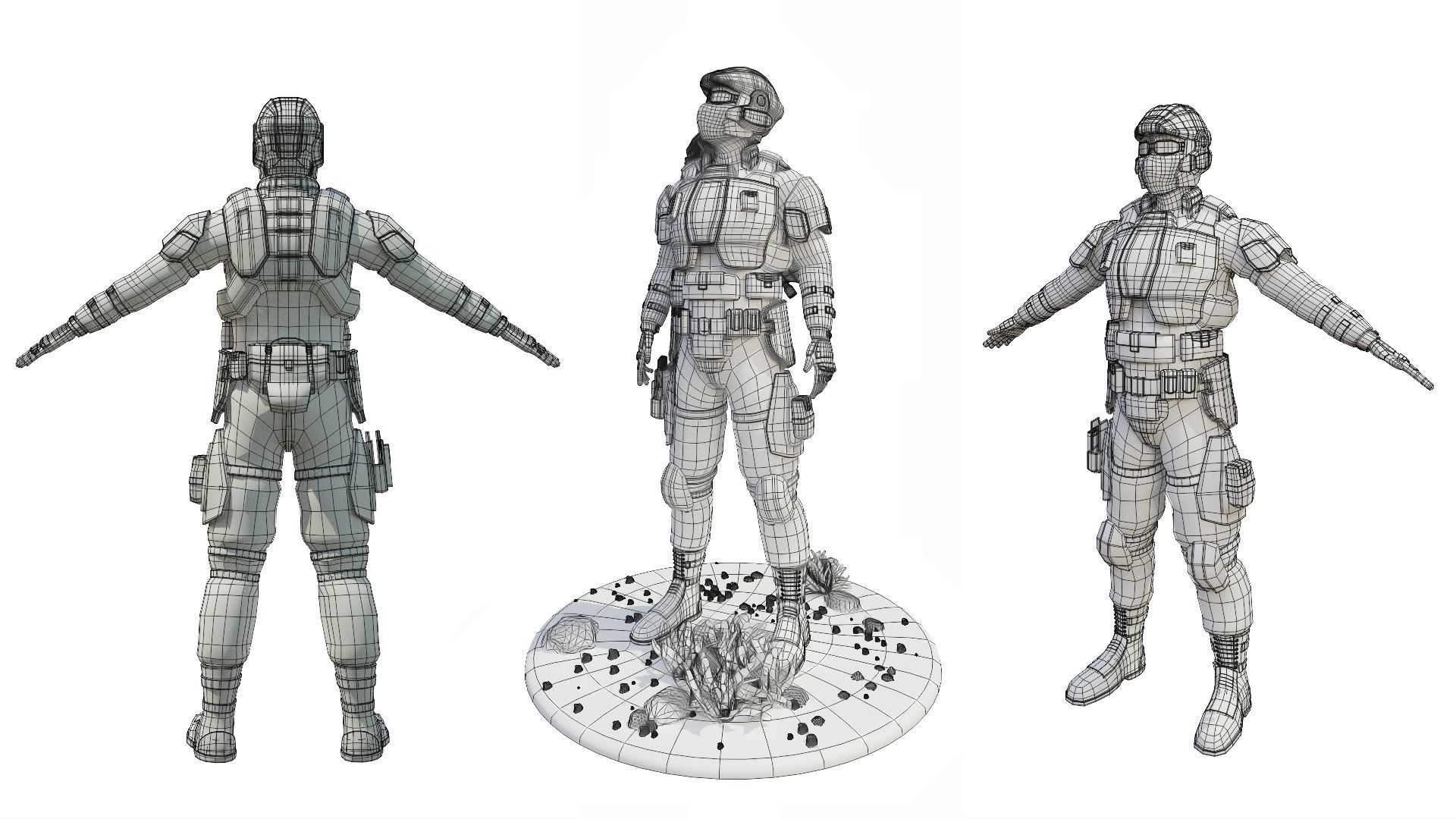 Halo Marine Soldier 3D model_11