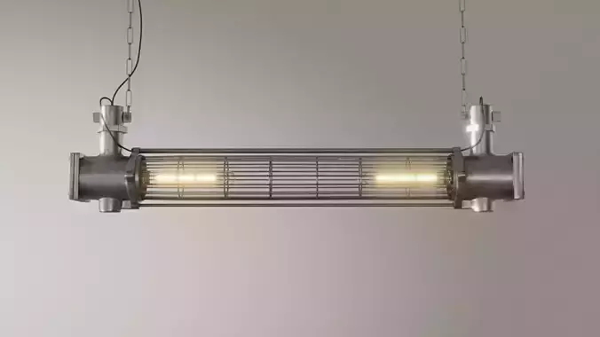 Industrial tube lamp  3D model