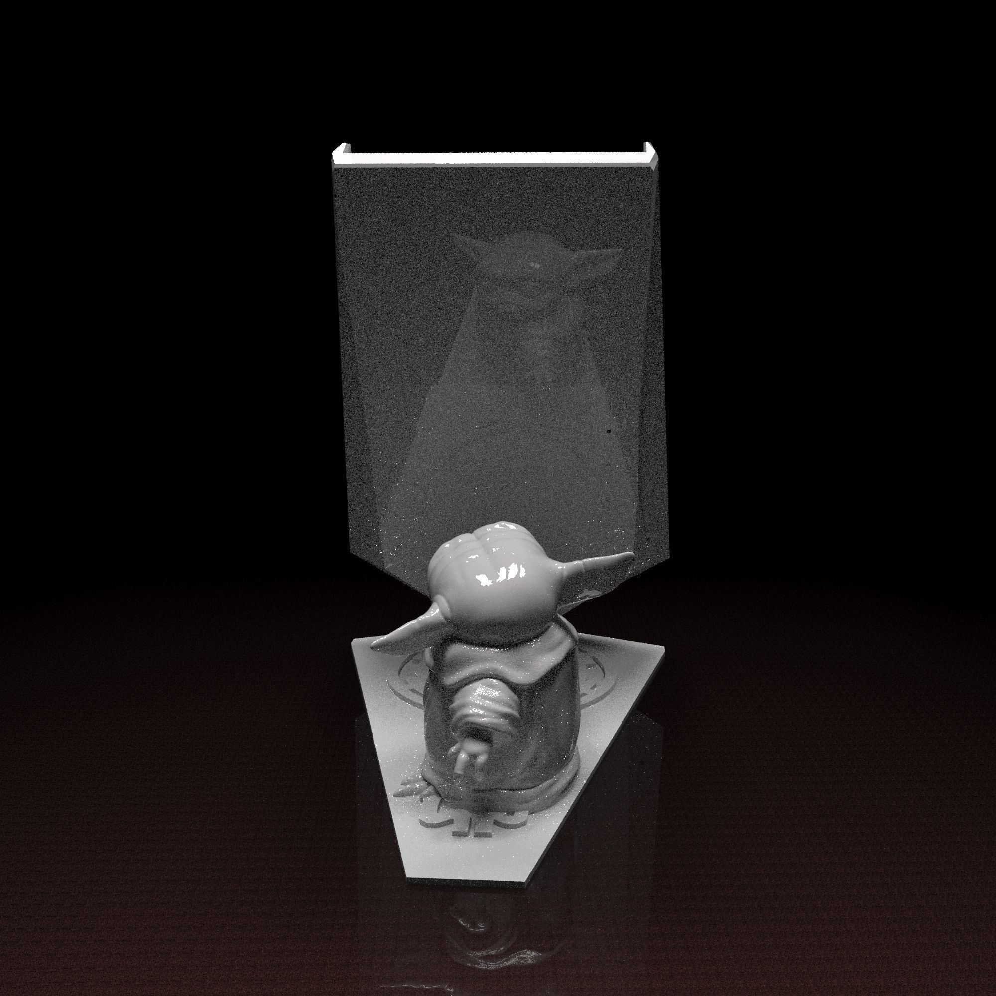 Star Wars phone holder Baby Yoda 3d model ready to print 3D print model_5