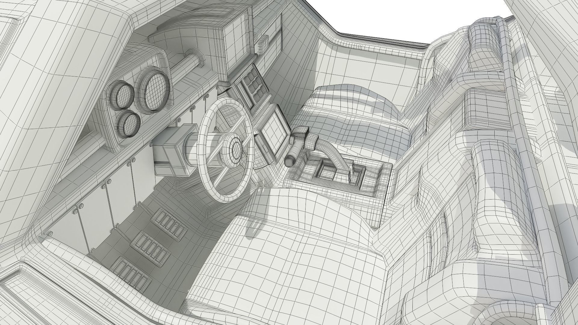Halo Military Warthog with Interiors 3D model_8