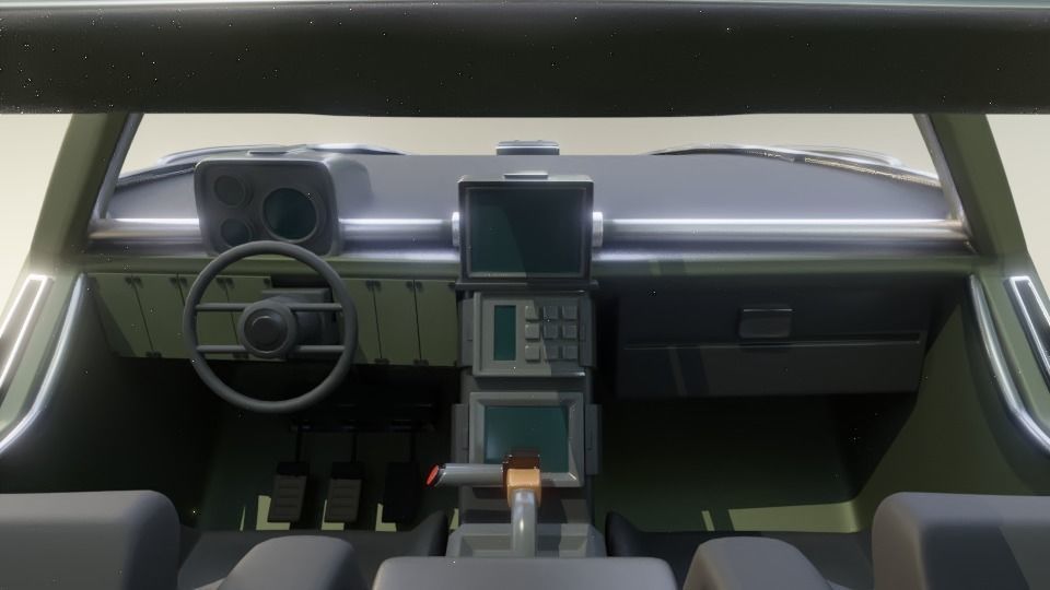 Halo Military Warthog with Interiors 3D model_4