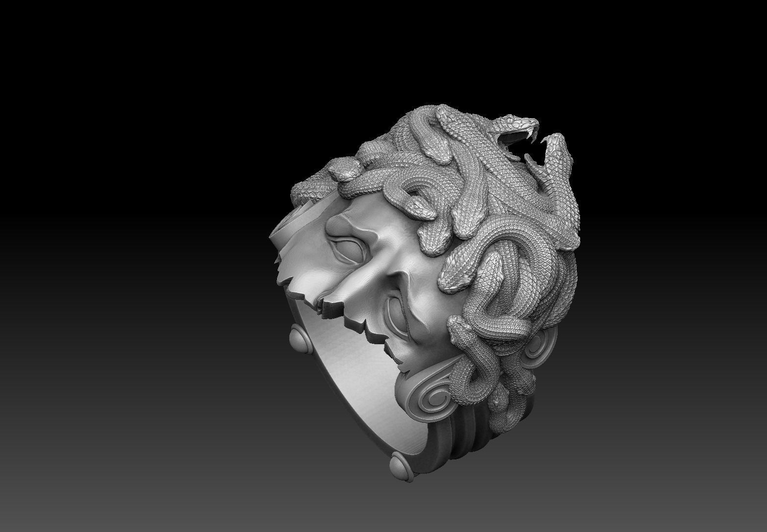 medusa ring 3D print model 3D print model 3D print model_2