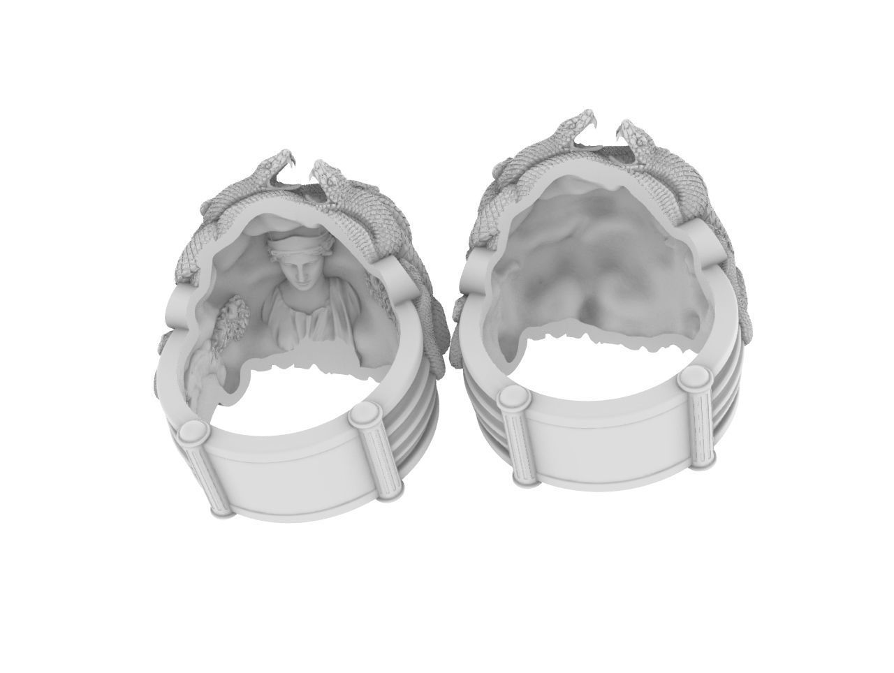medusa ring 3D print model 3D print model 3D print model_12