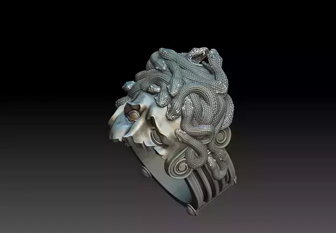 medusa ring 3D print model 3D print model 3D print model