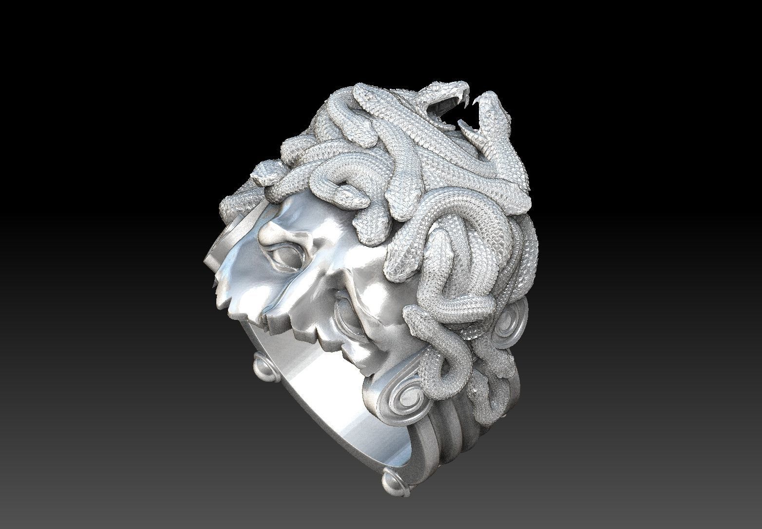 medusa ring 3D print model 3D print model 3D print model_5