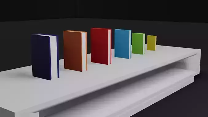 Pack Of Low Poly Books 