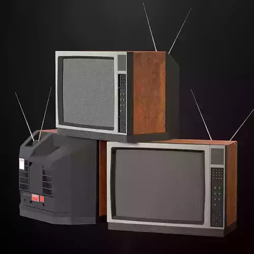 Old TV Low-poly 3D model