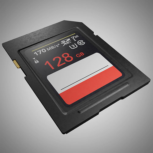 SD Card Low-poly 3D model