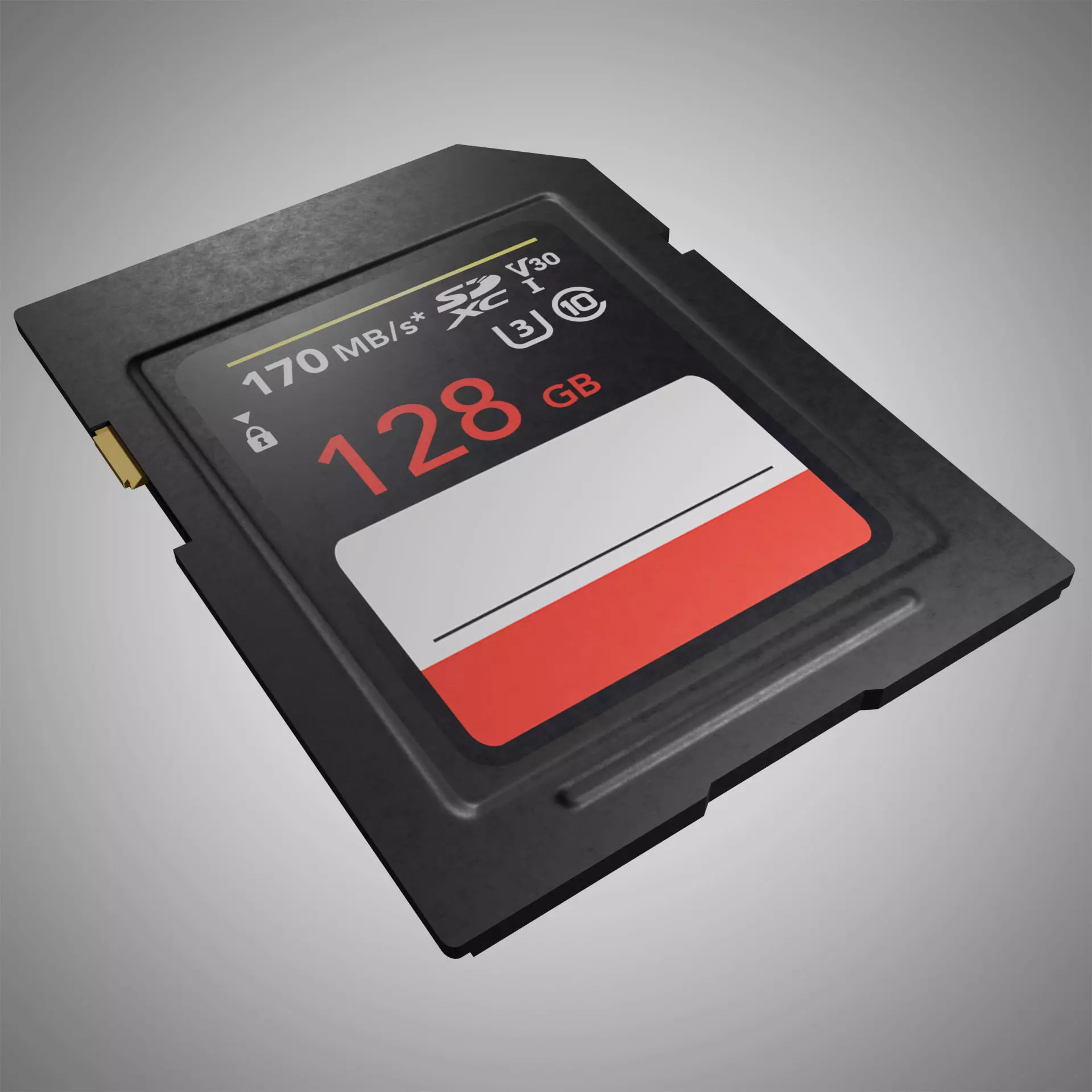 SD Card Low-poly 3D model_0