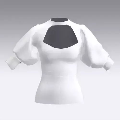 WATERMELTER SLEEVE HEART COLLAR BLOUSE