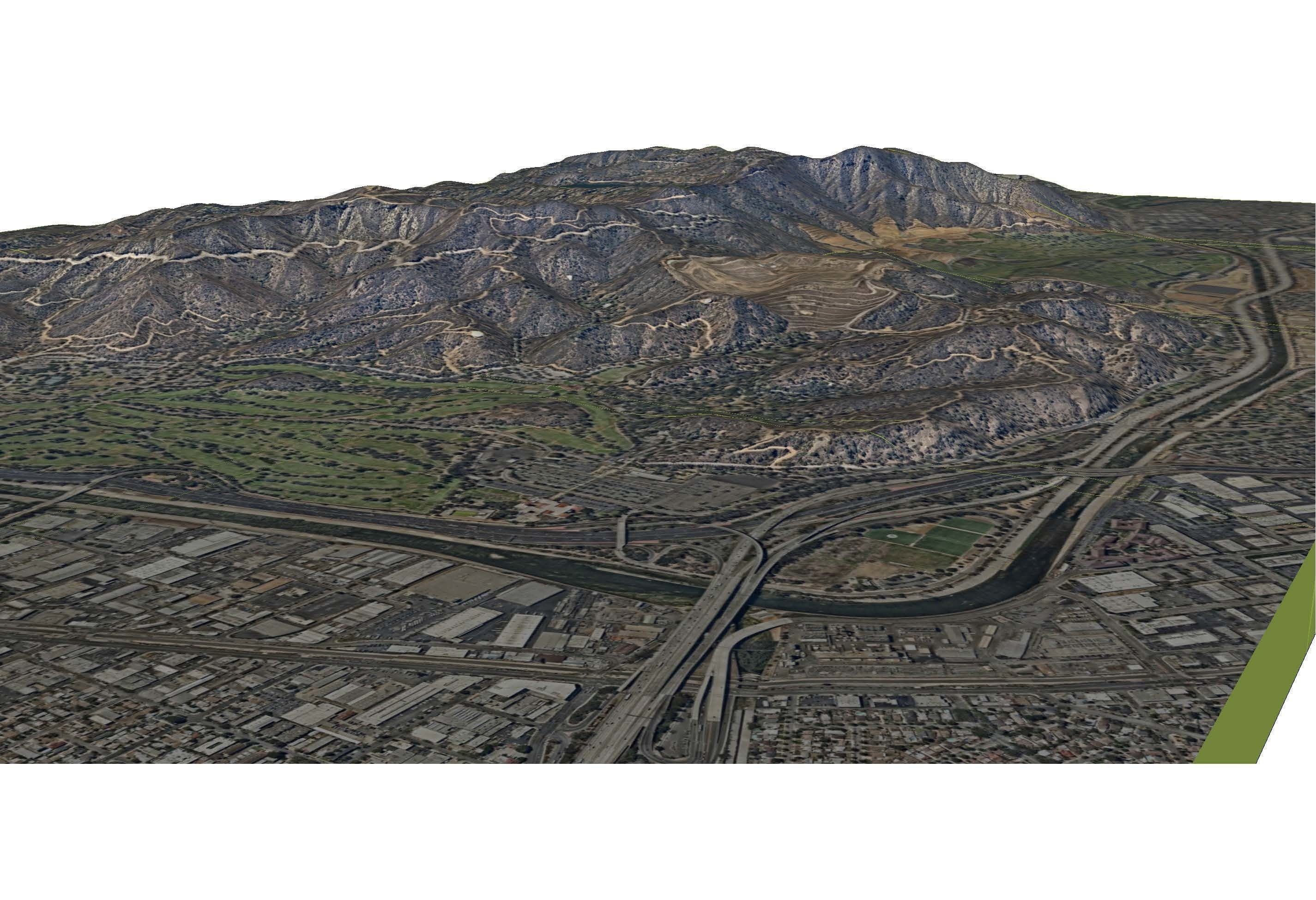 Mountain Valley East of Los Angeles 3D model_7