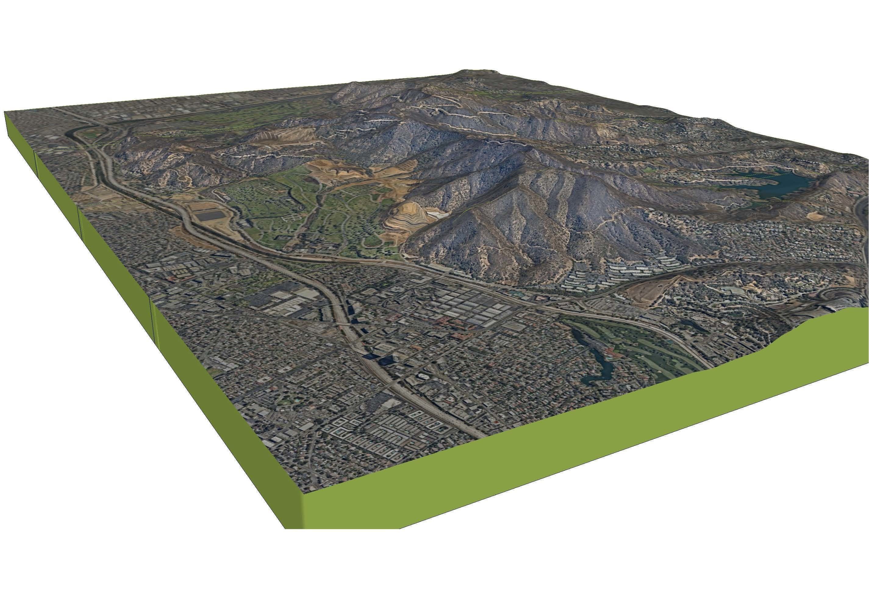 Mountain Valley East of Los Angeles 3D model_5