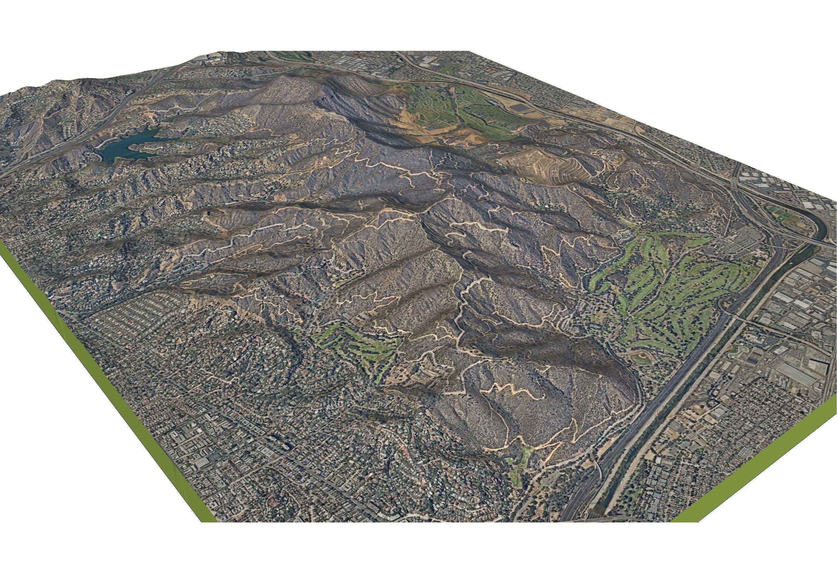 Mountain Valley East of Los Angeles 3D model_8