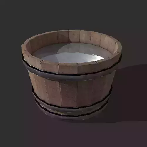 Water Bucket Low-poly 3D model