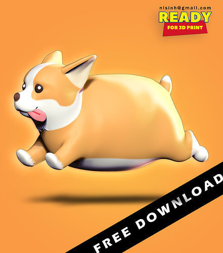 Pembroke Welsh Corgi Free 3D print model