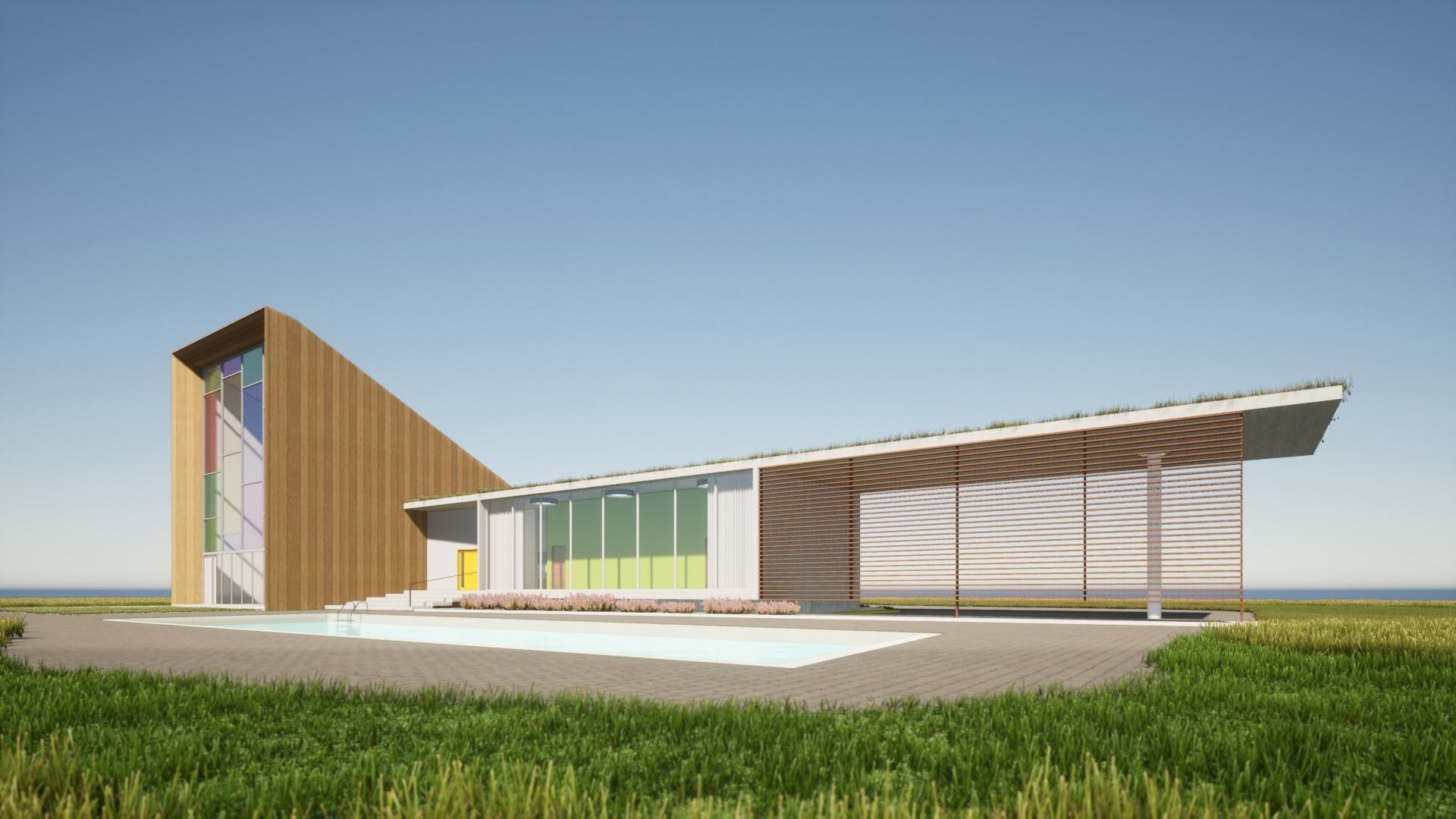 Modern House 1 3D model_4