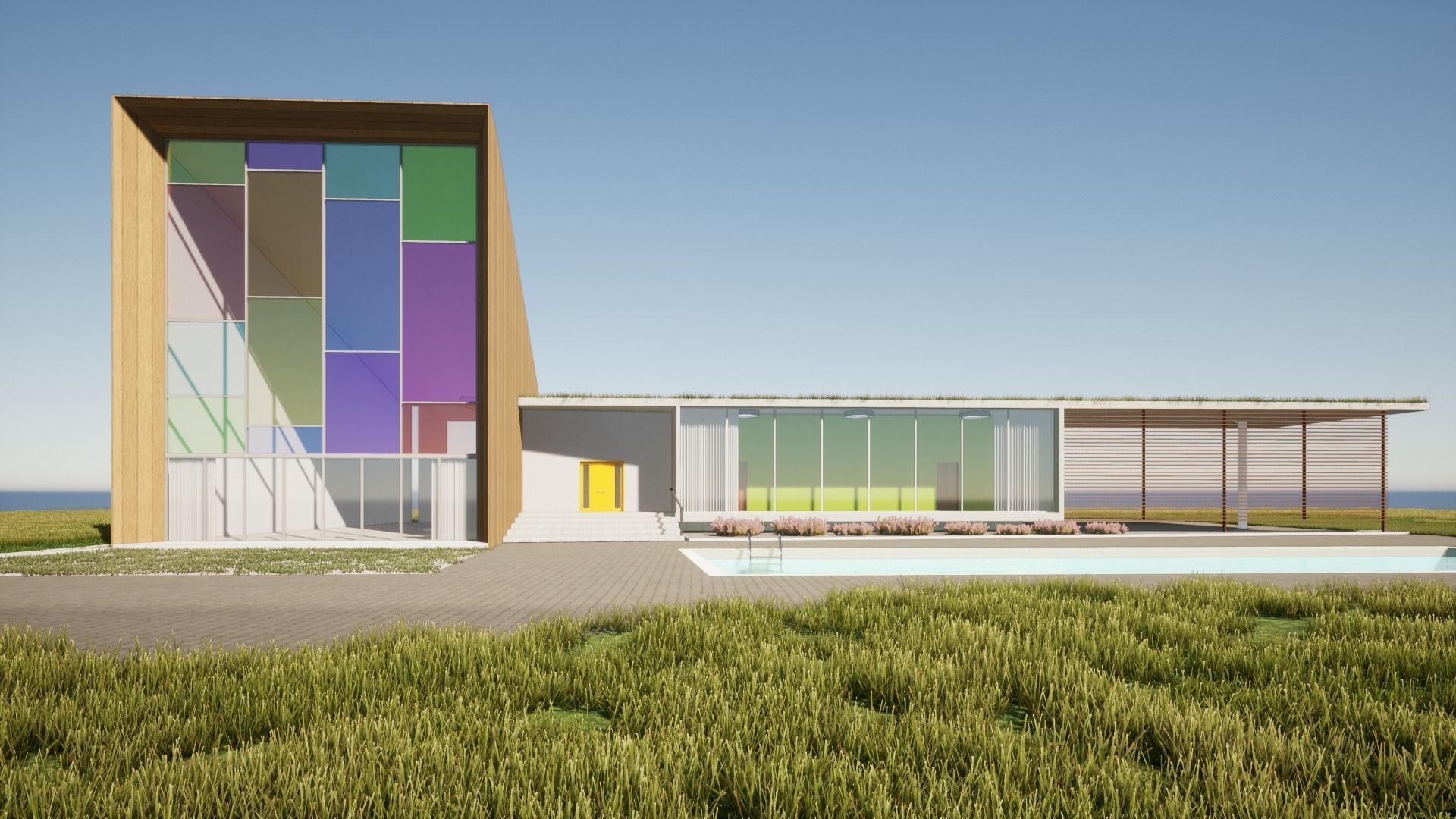 Modern House 1 3D model_1