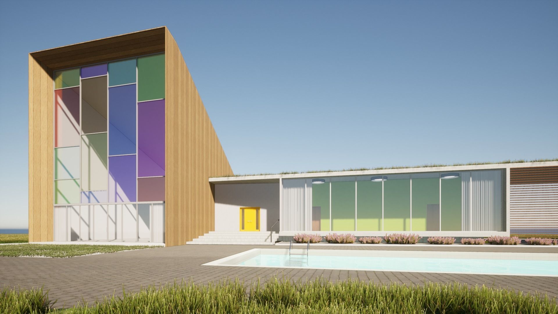 Modern House 1 3D model_2