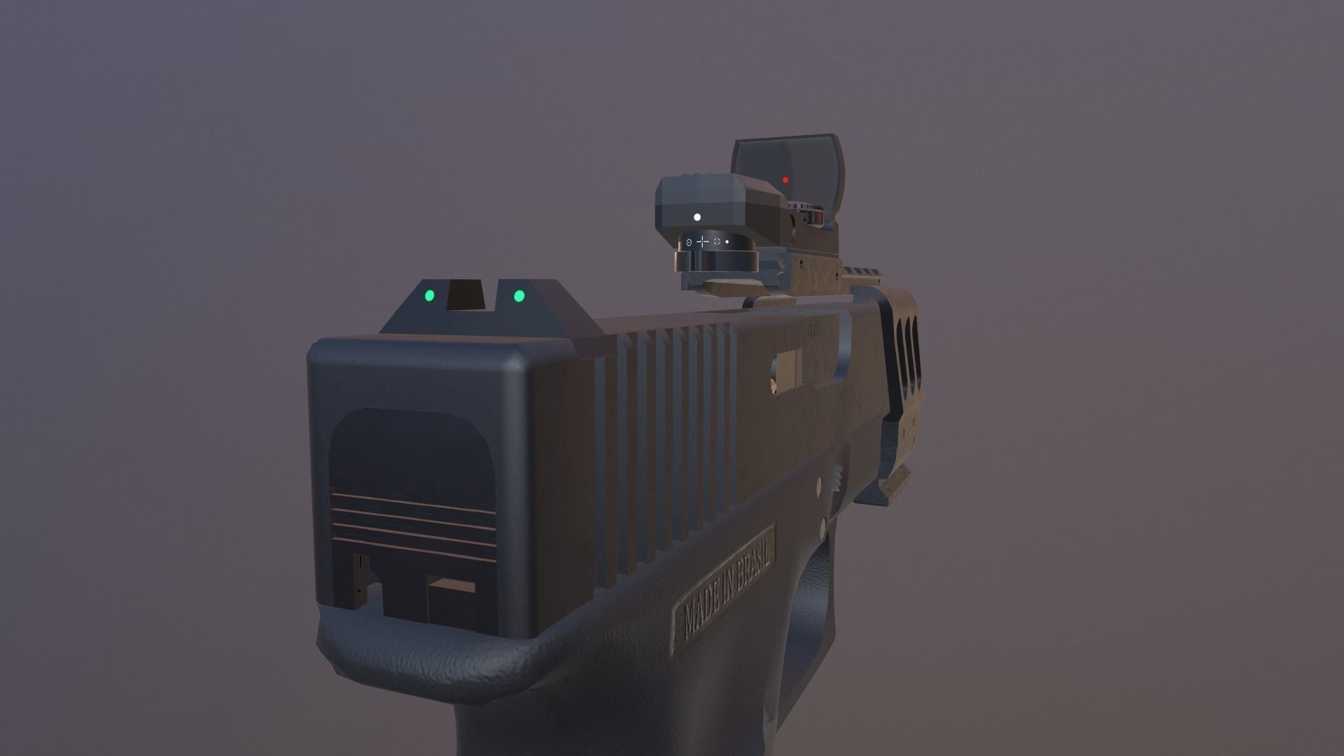 PISTOL MADE FOR YOUR GAME Low-poly 3D model_2