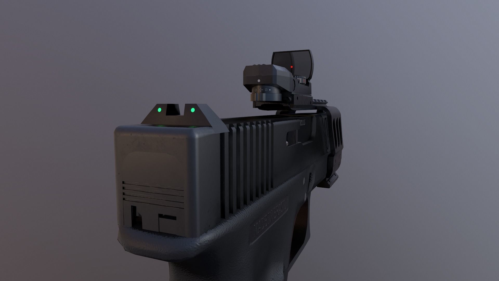 PISTOL MADE FOR YOUR GAME Low-poly 3D model_3