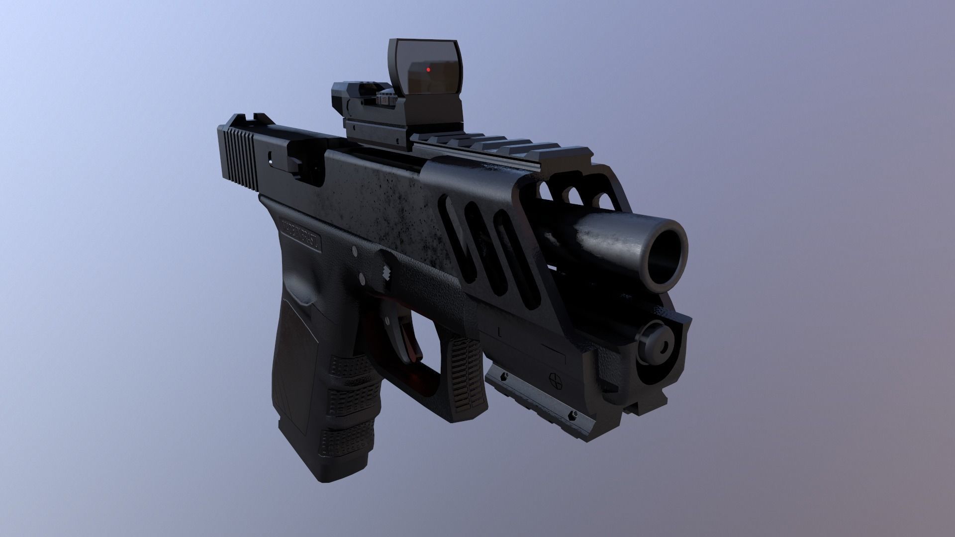 PISTOL MADE FOR YOUR GAME Low-poly 3D model_10