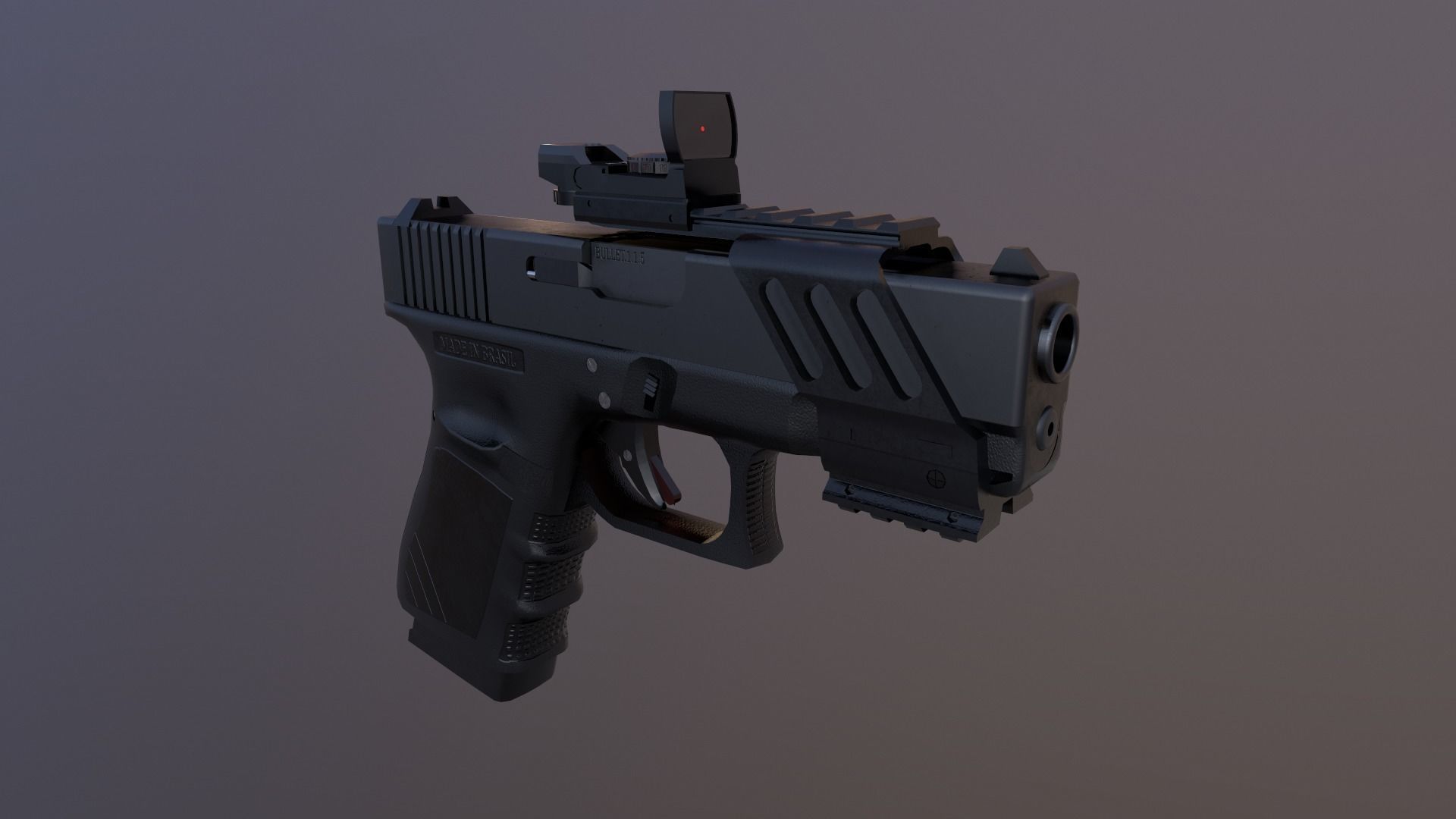 PISTOL MADE FOR YOUR GAME Low-poly 3D model_4