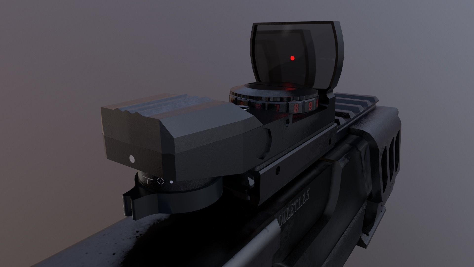 PISTOL MADE FOR YOUR GAME Low-poly 3D model_7