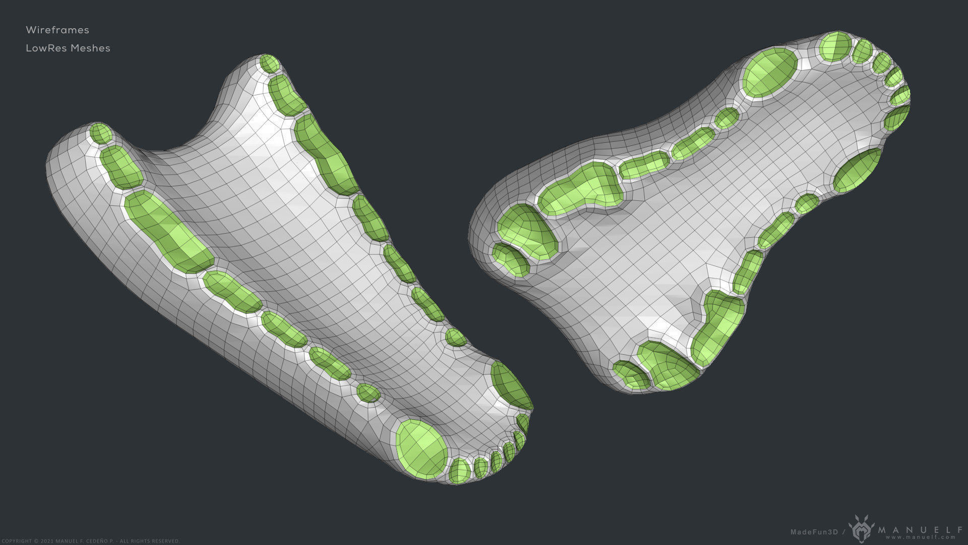 Wolf Dog Teeth Set 3D model_14