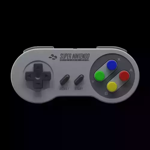 Super Nintendo Controller 3D model