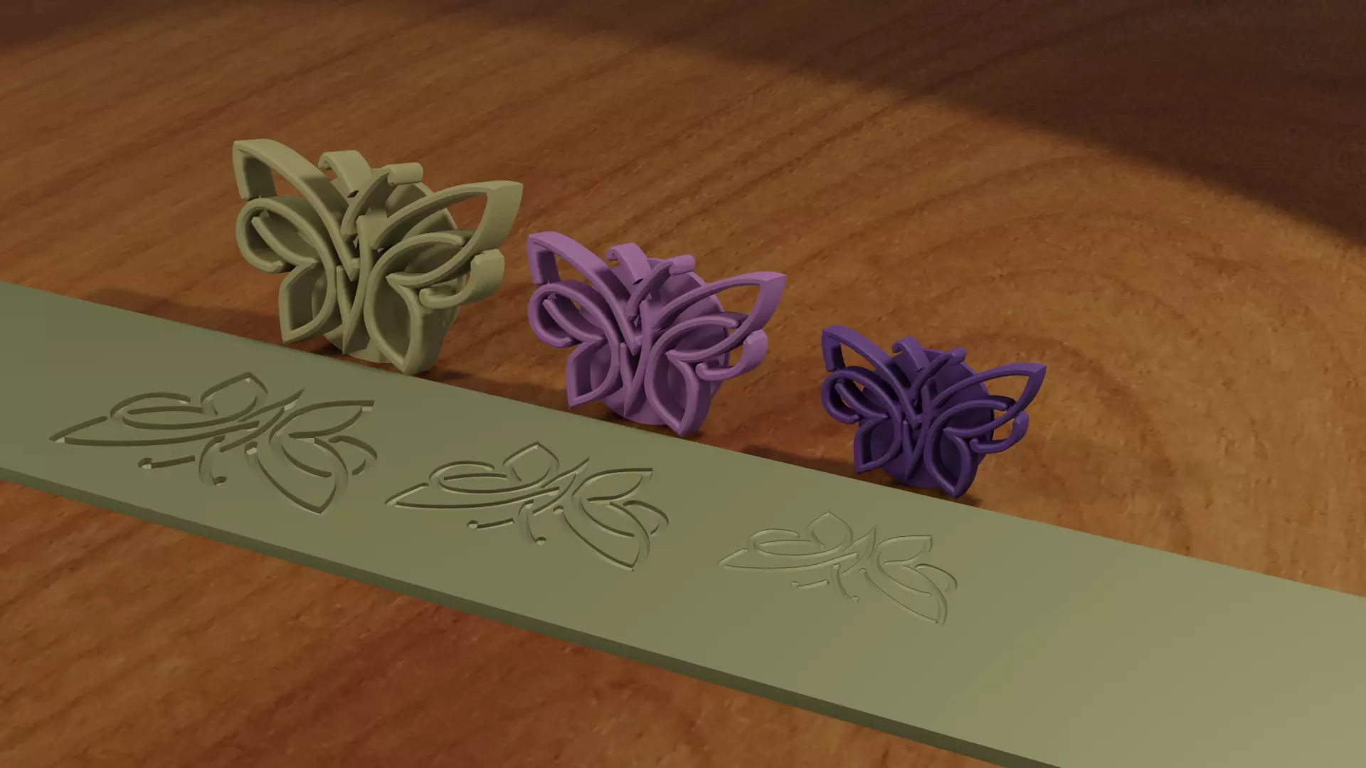 Sello mariposas alfareria y otras masas 3D print model