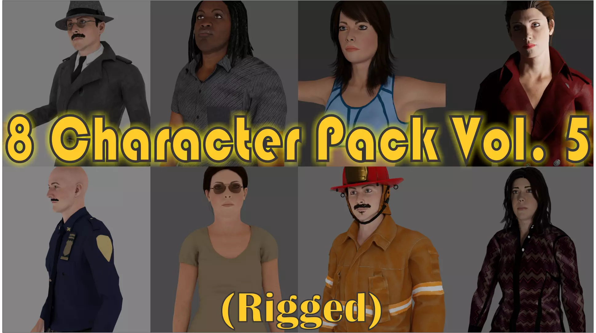 8 Characters Pack Vol 5 3D model_0