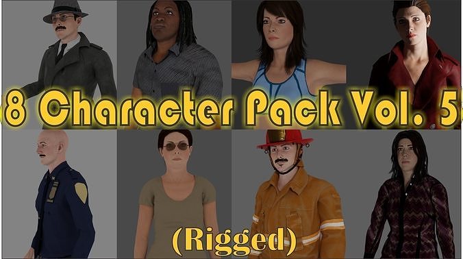 8 Characters Pack Vol 5 3D model