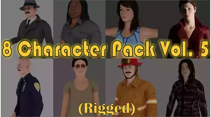 8 Characters Pack Vol 5 3D model