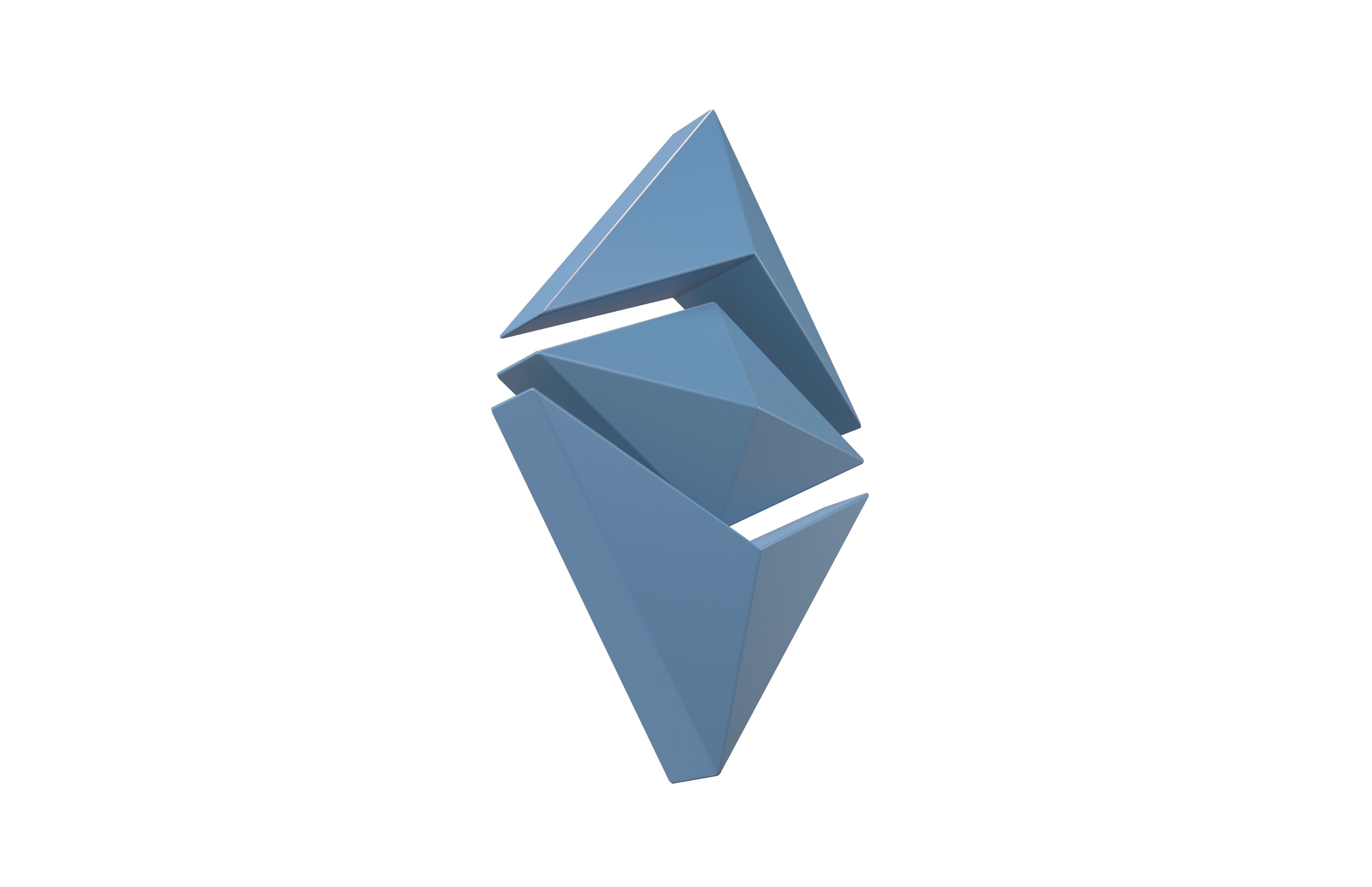 Ethereum Classic v2 002 Low-poly 3D model_3