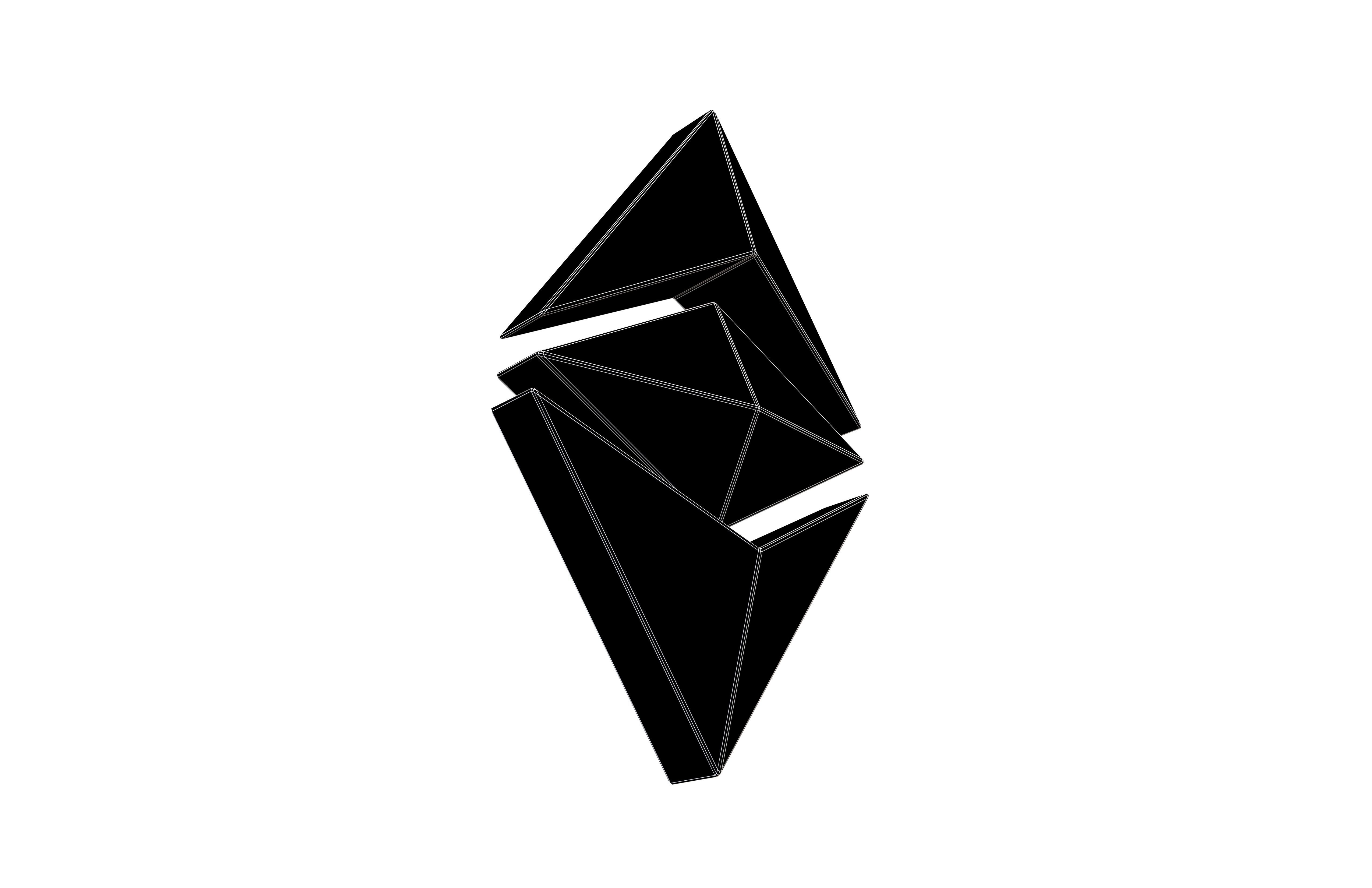 Ethereum Classic v2 002 Low-poly 3D model_7