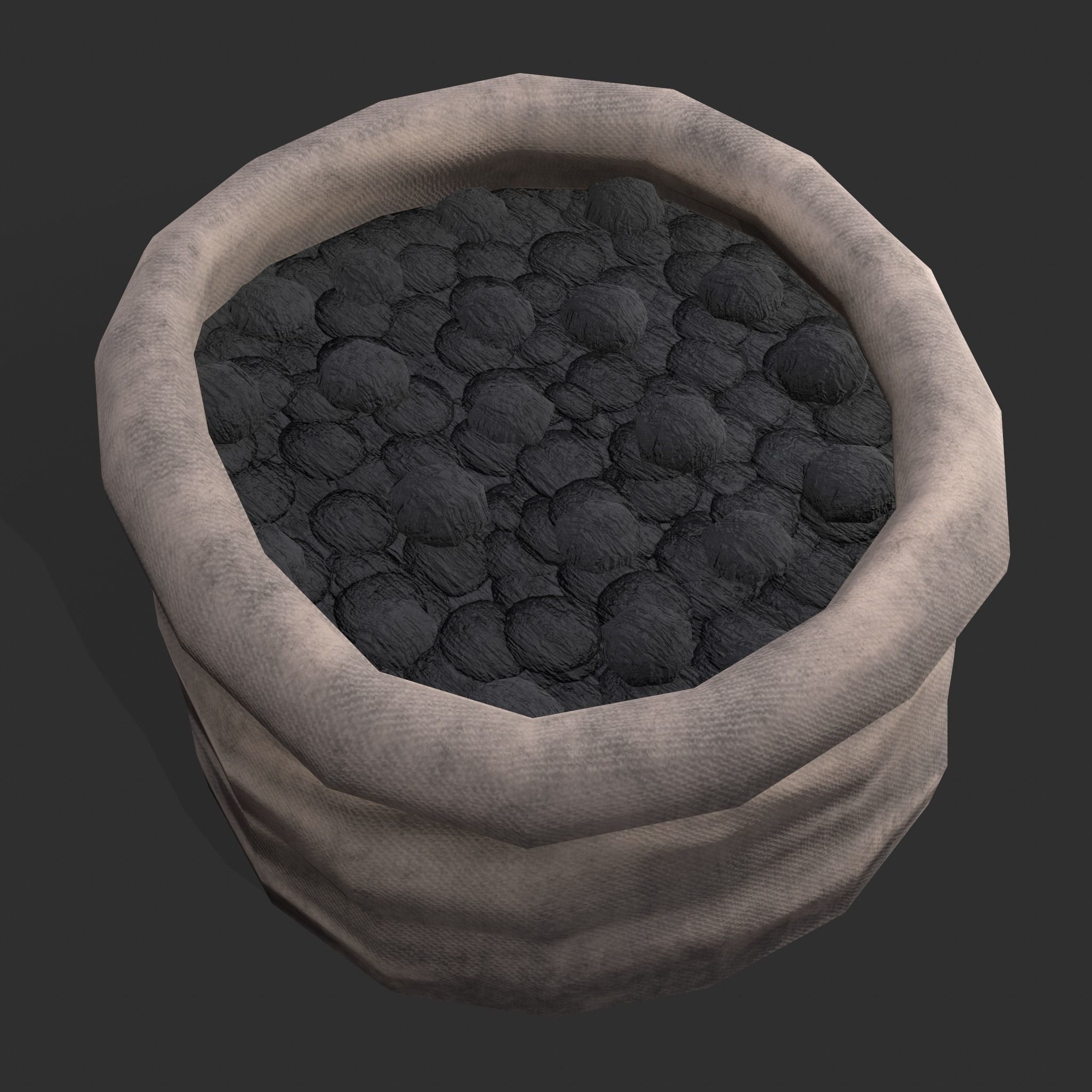 Coal Sack Low-poly 3D model_20