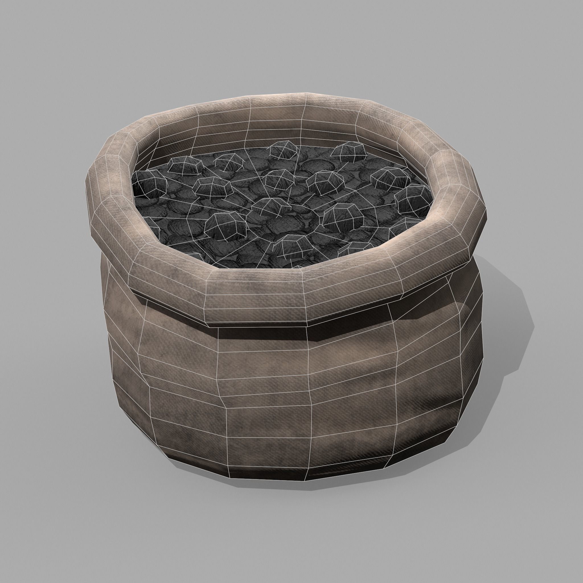 Coal Sack Low-poly 3D model_23