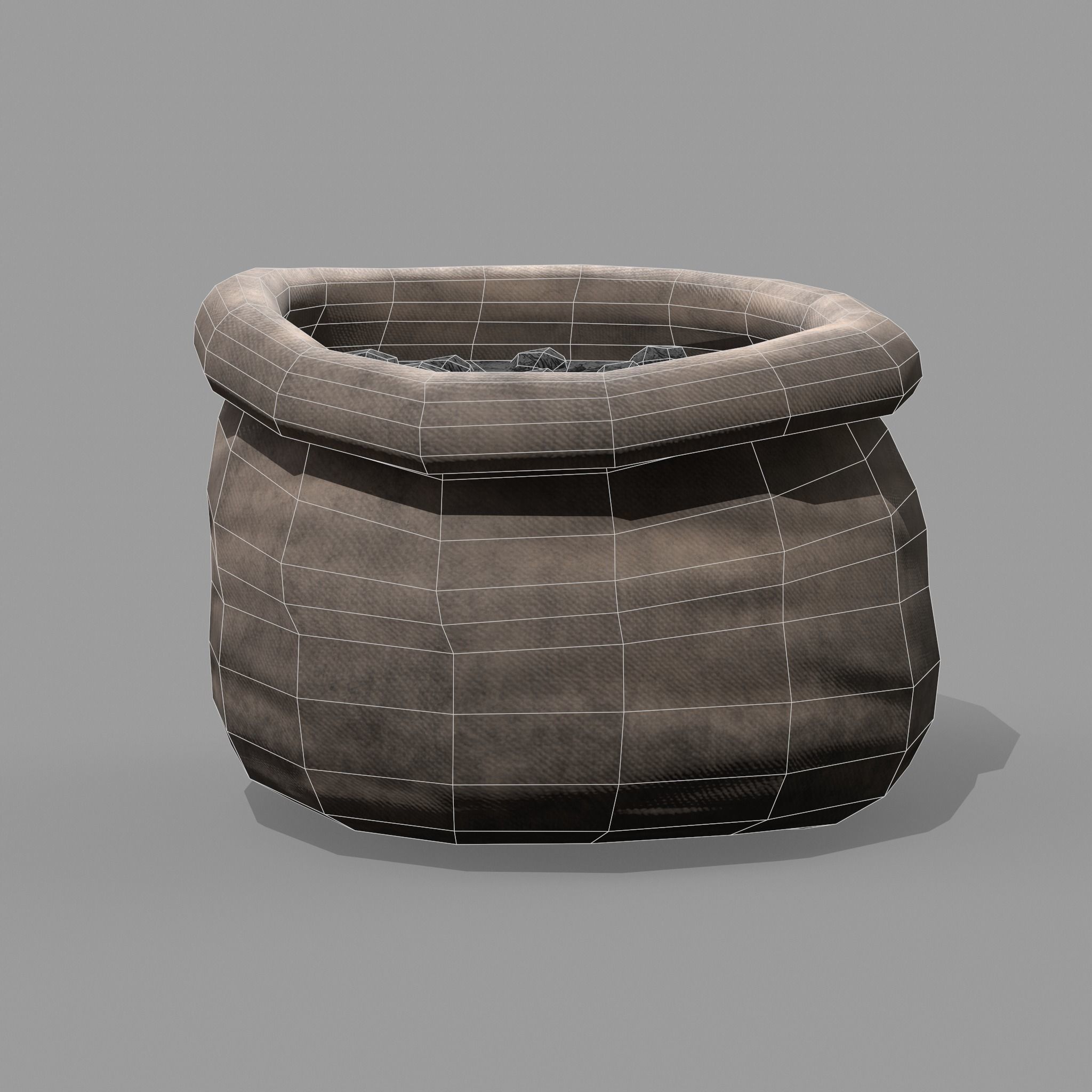 Coal Sack Low-poly 3D model_22