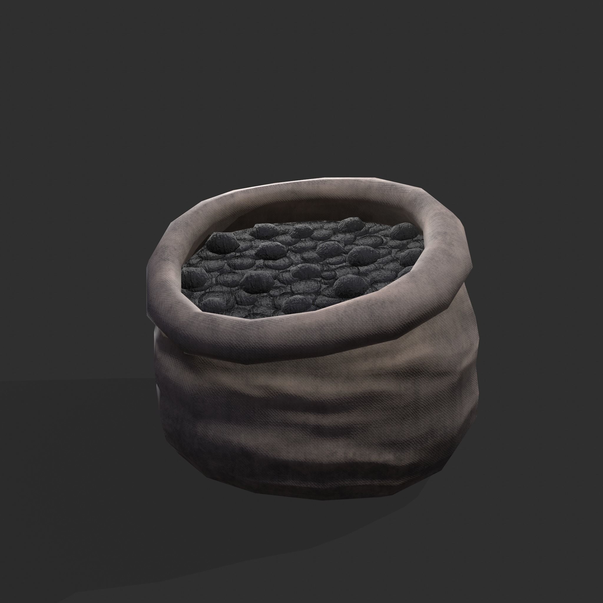 Coal Sack Low-poly 3D model_4
