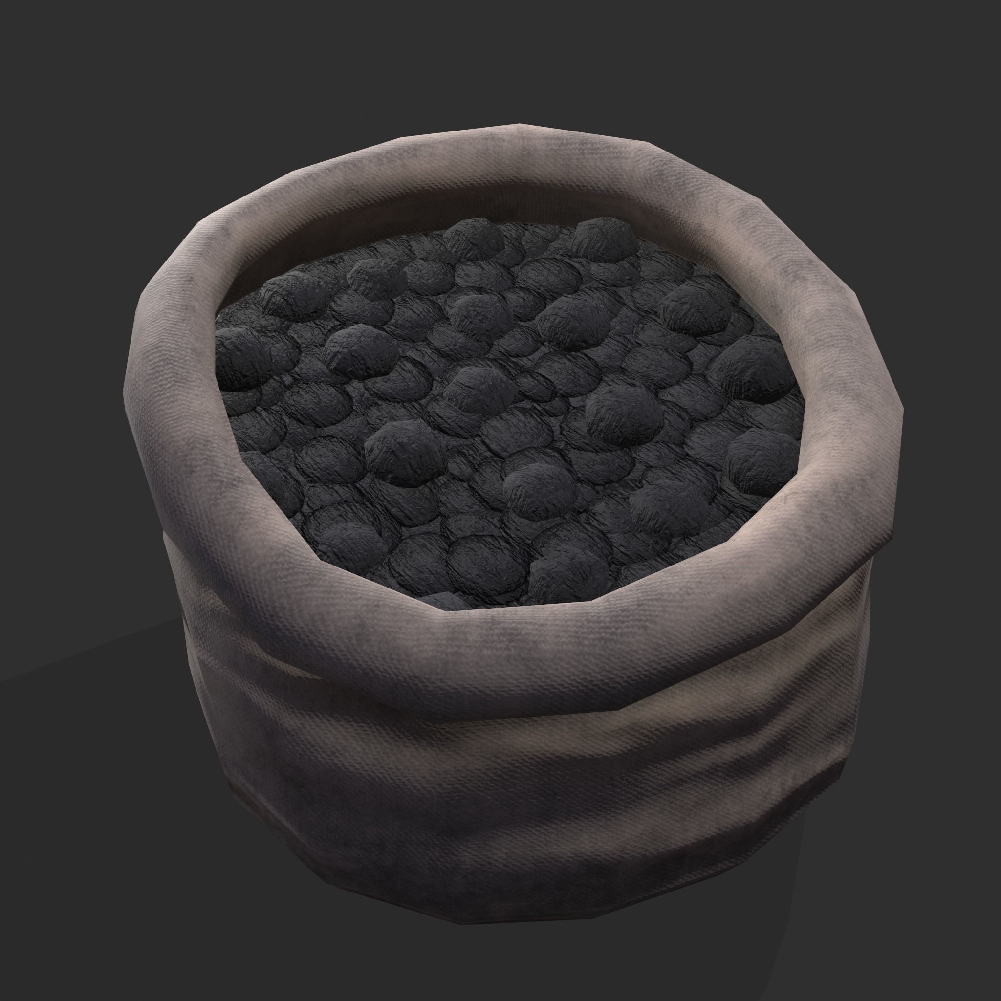 Coal Sack Low-poly 3D model_16