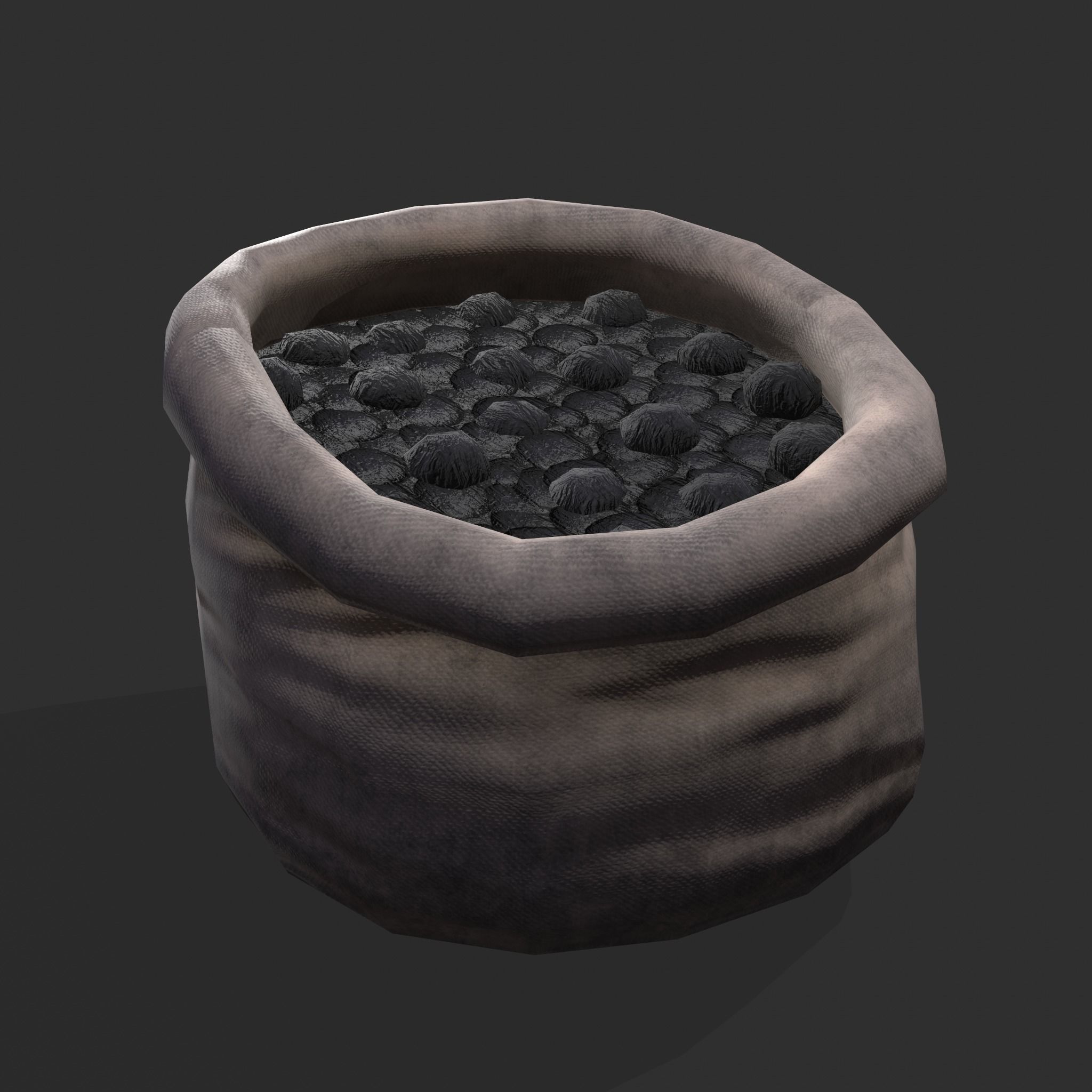 Coal Sack Low-poly 3D model_2