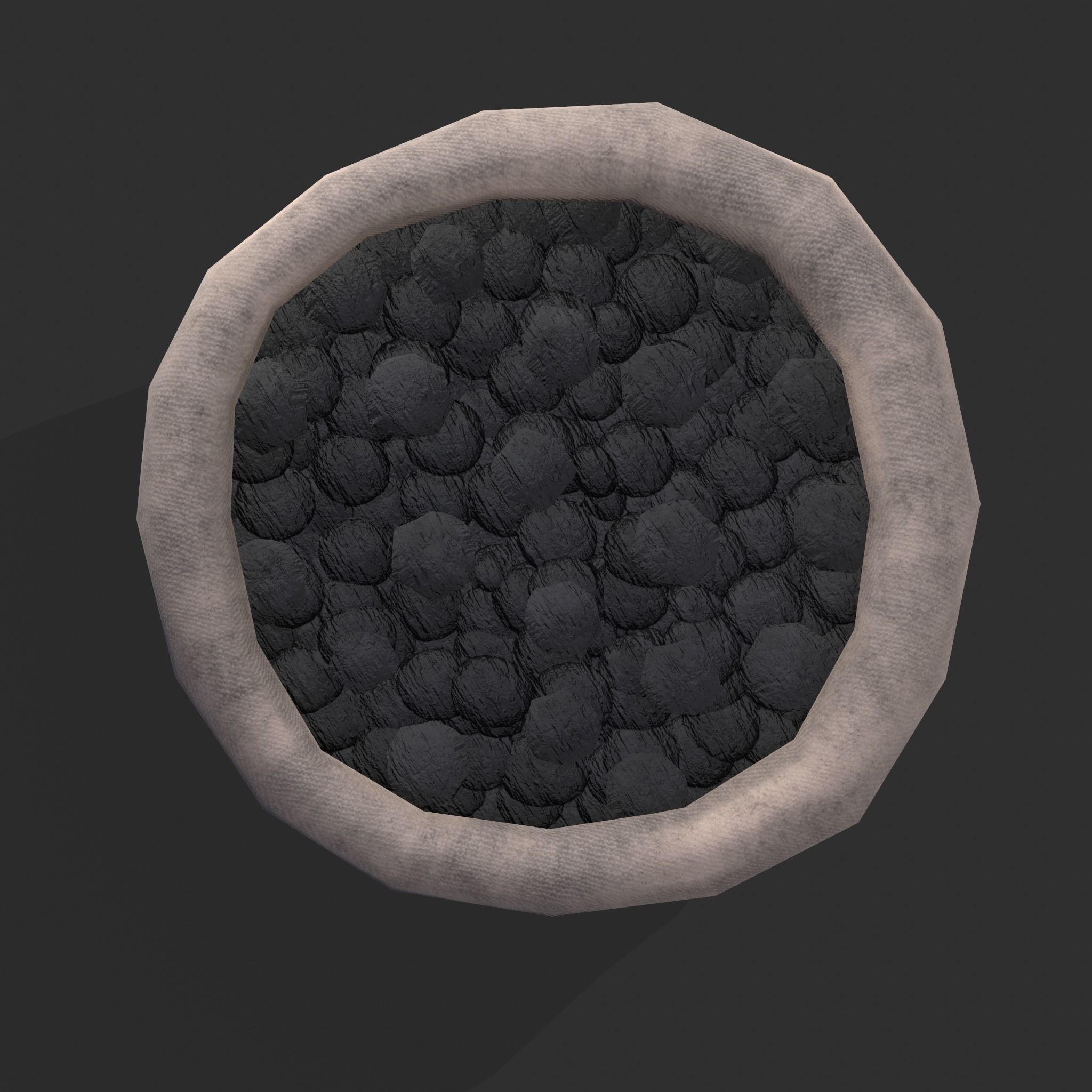 Coal Sack Low-poly 3D model_10