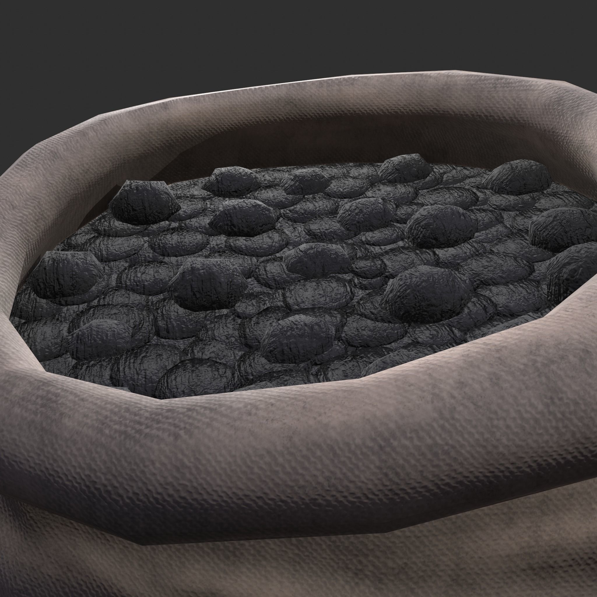 Coal Sack Low-poly 3D model_17